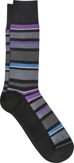 Socks, Black Variegated Stripe