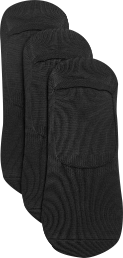 Sneaker Liner Socks, Black 3-Pack