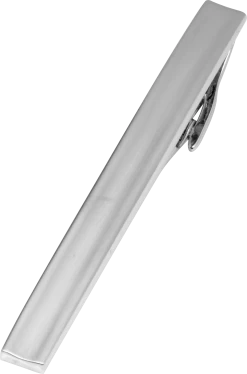 Matte & Polished Silver-Tone Tie Bar