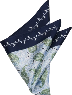 Leaf & Paisley Pattern Pocket Square